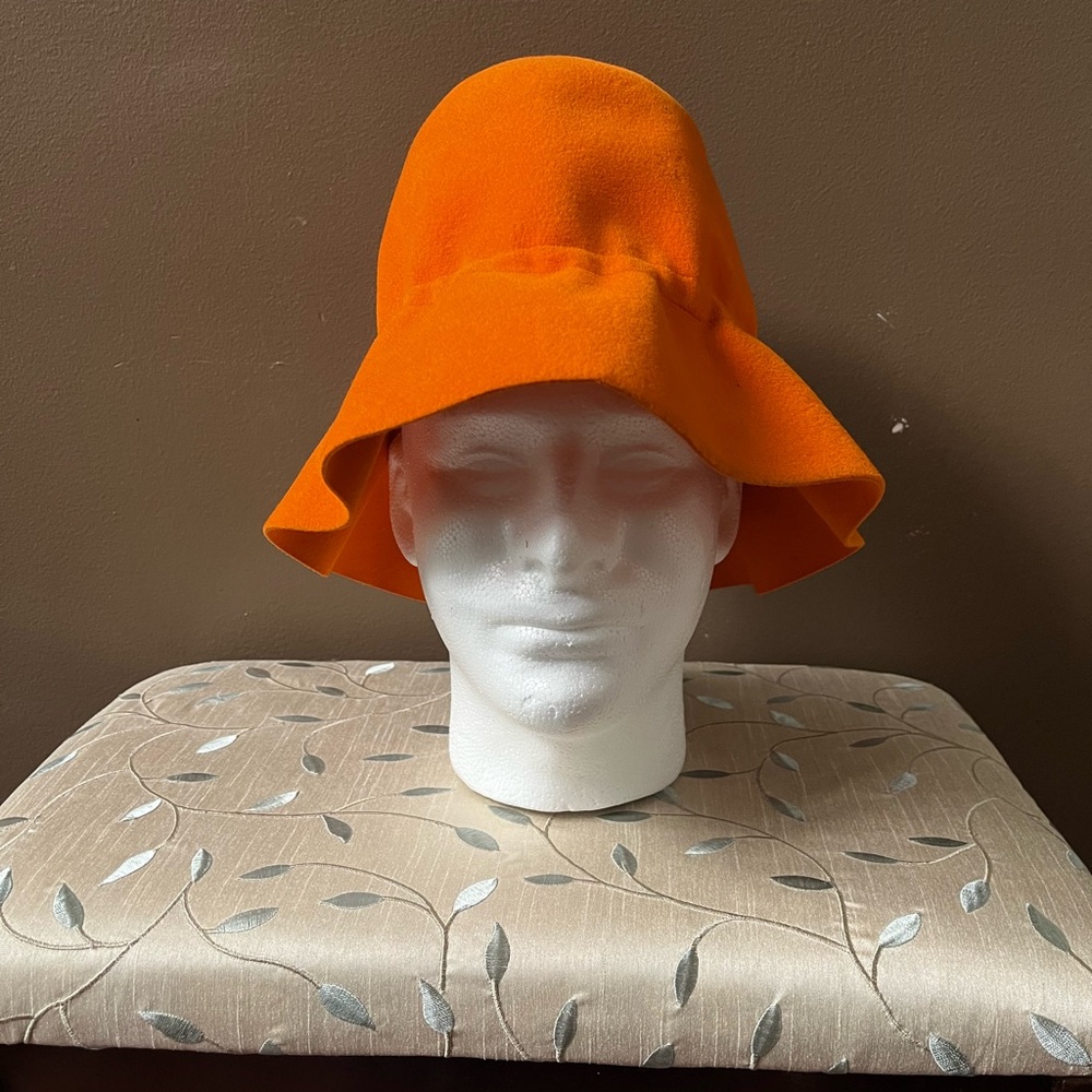 Yves Saint Laurent Orange and Blue Bucket Hat